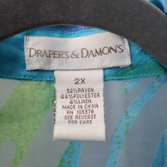 Vintage Draper & Damon's Sheer Blouse Size 2XL - Picture 6 of 6